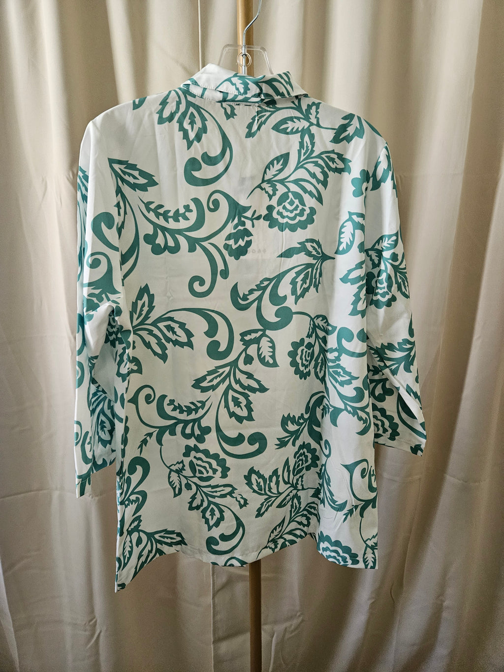 Rosa Clothing 2PC Set – Green & White Pattern