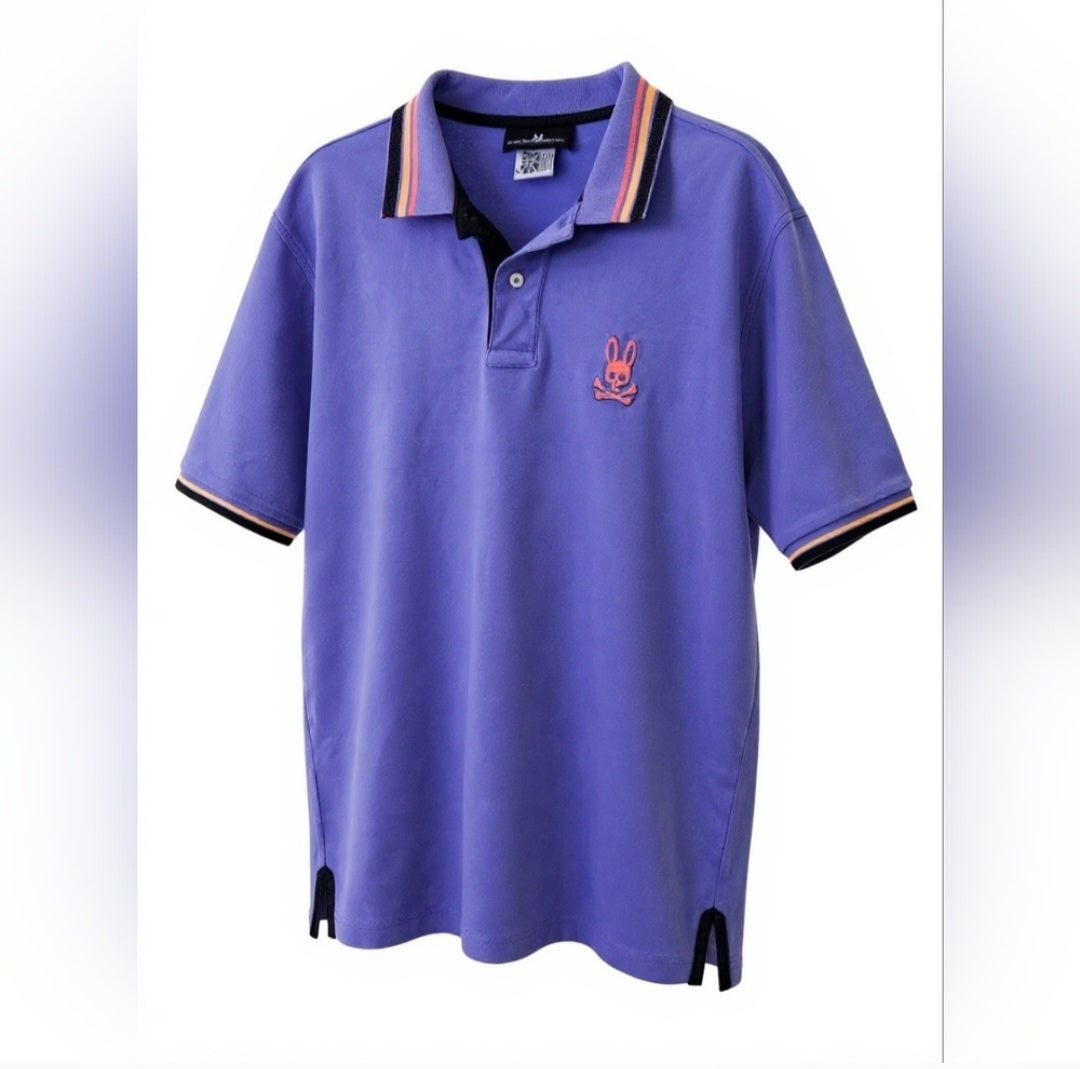 Psycho Bunny Purple Polo Shirt Sz 7 (XL)