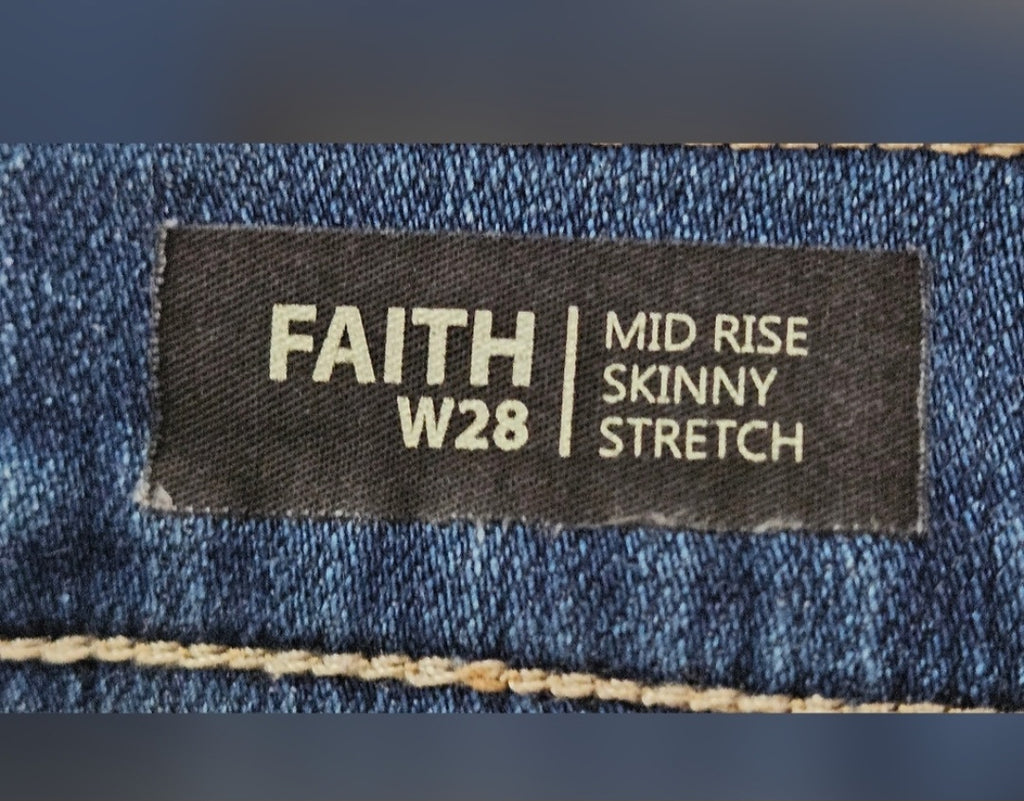 Buffalo David Bitton Faith Mid-rise Skinny Stretch w/ Floral Accent Size 28