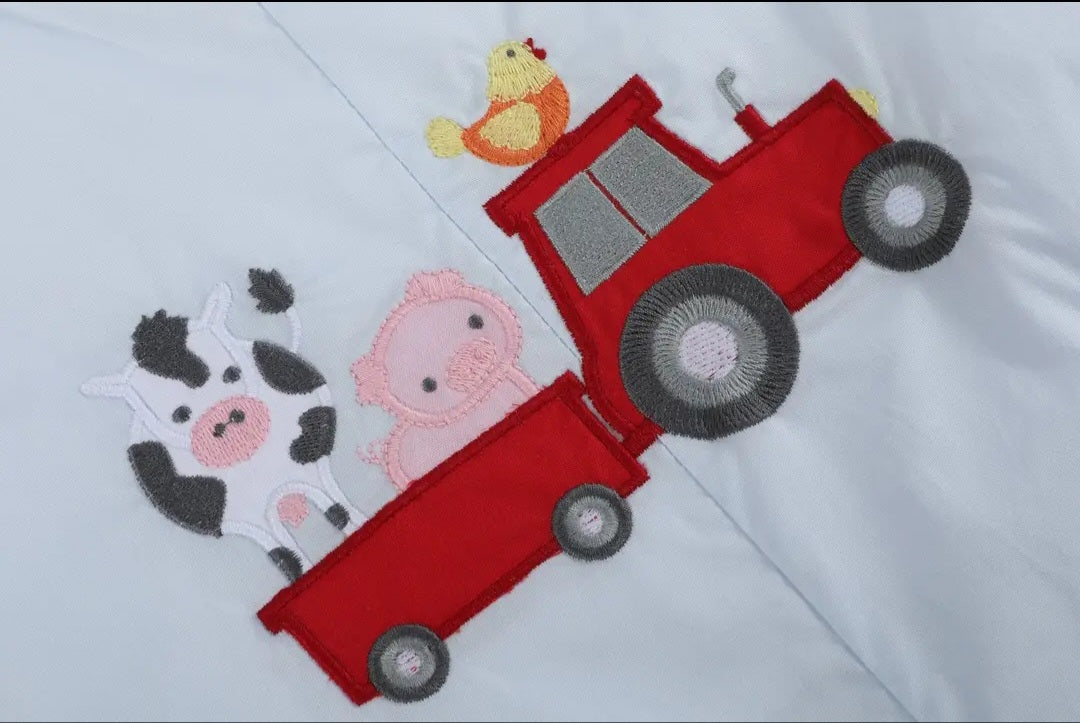 Lil' Ccactus Farm-Themed Pocket Overalls Sz 3-6M