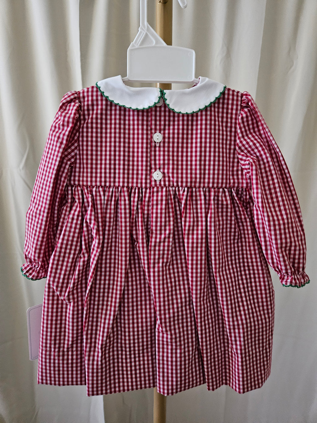 Petit Ami Smocked Santa & Reindeer Holiday Dress with Bloomers | Sizes 3M, 6M & 24M