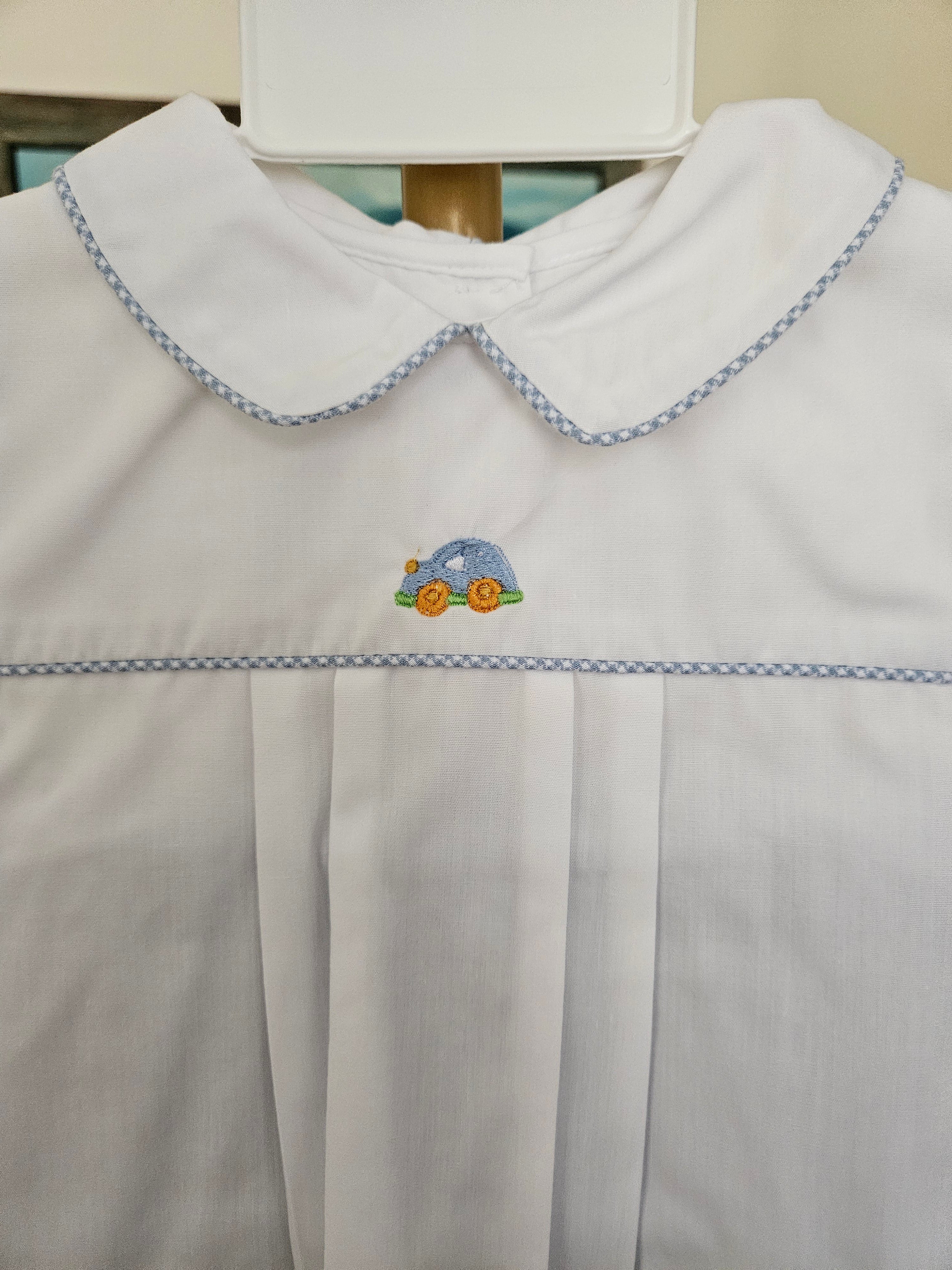 Petit Ami Embroidered Delicate Car Diaper Matching Set