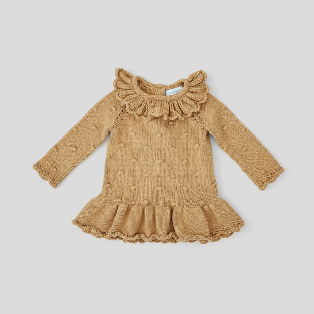 Cynthia Rowley Tan Infants Sweater Dress Sz 3-6M
