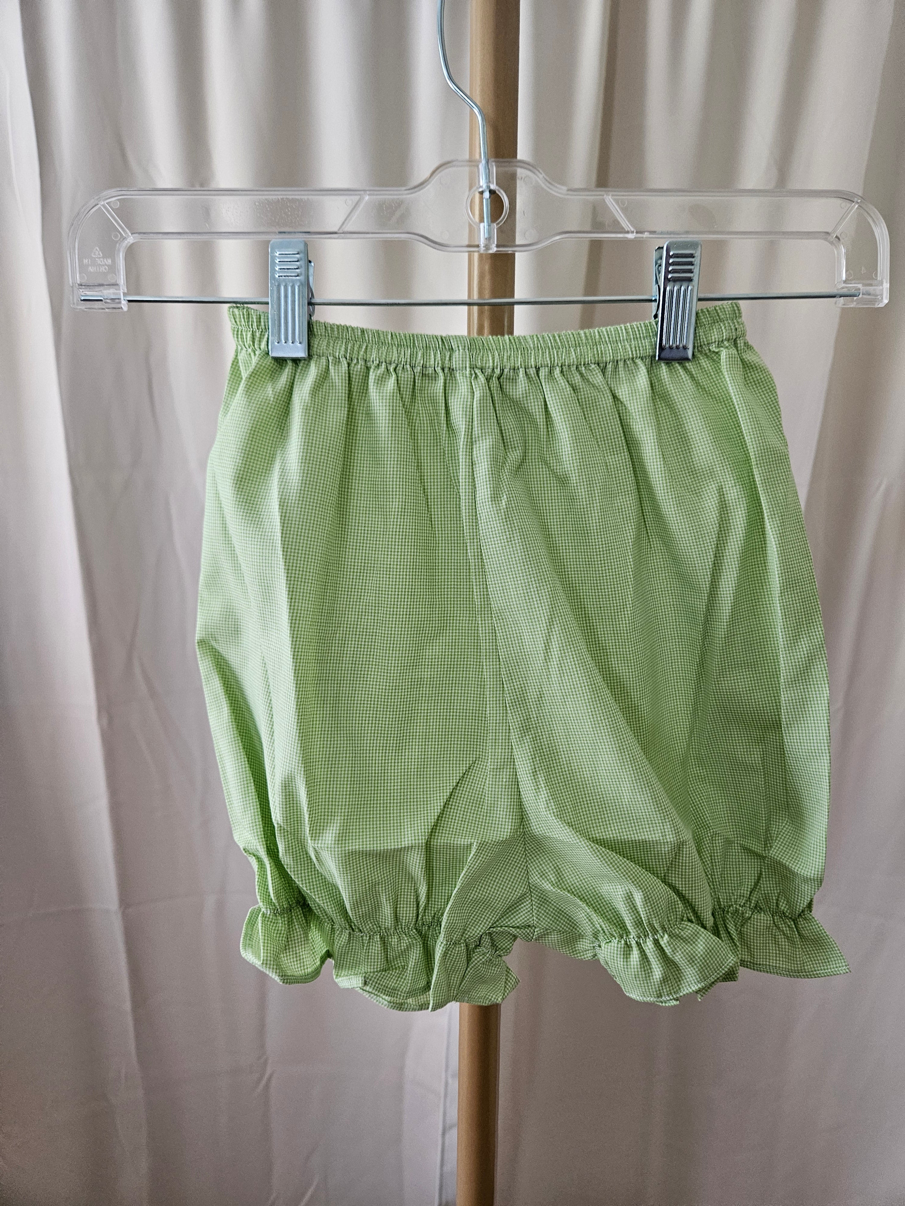 Mom & Me Green & White Micro Check Smocked Pink Poodle Swing Set Size 12M / 3T