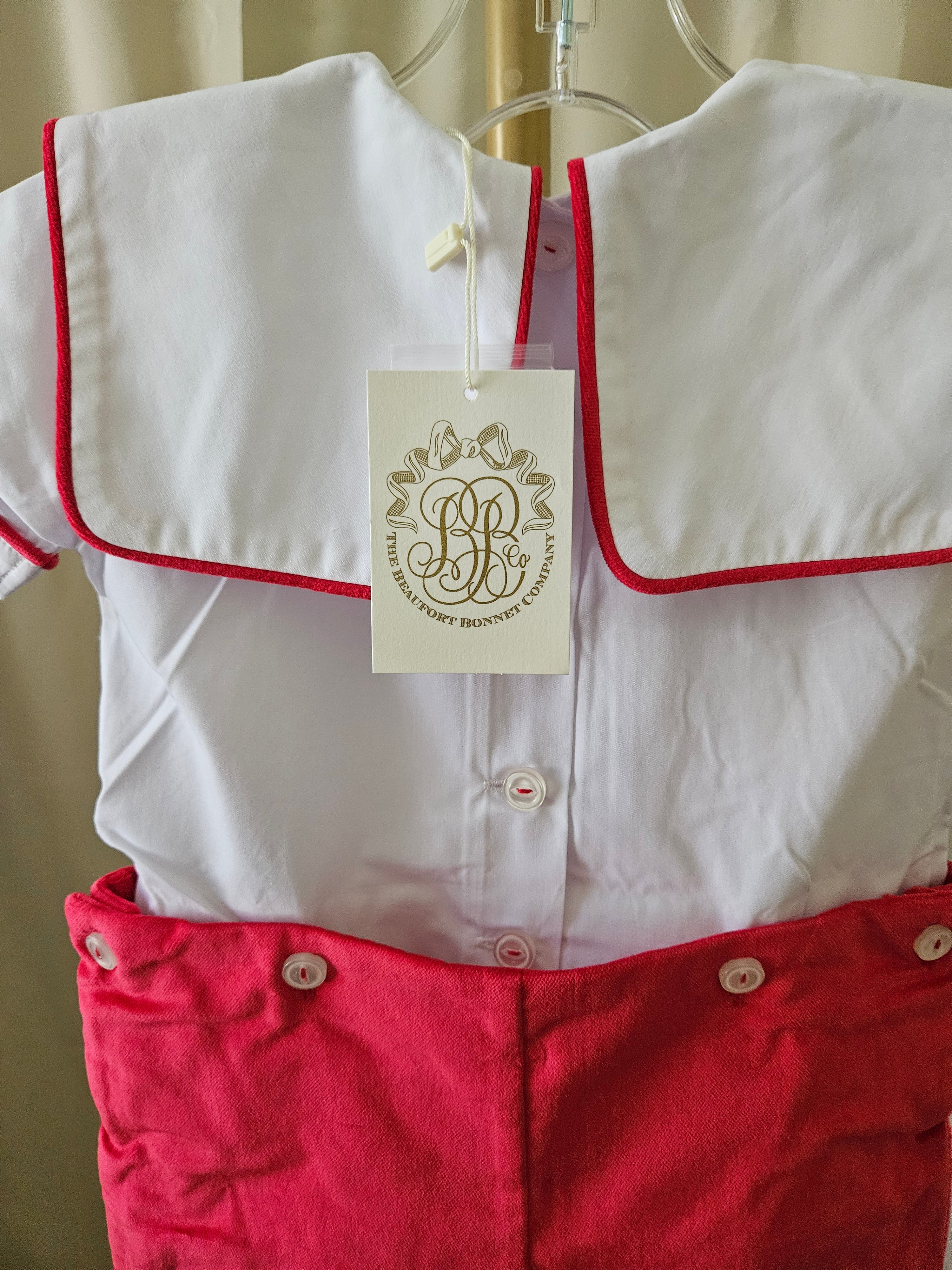 The Beaufort Bonnet Company Beauregard Velveteen Button-On Jon Jon Set