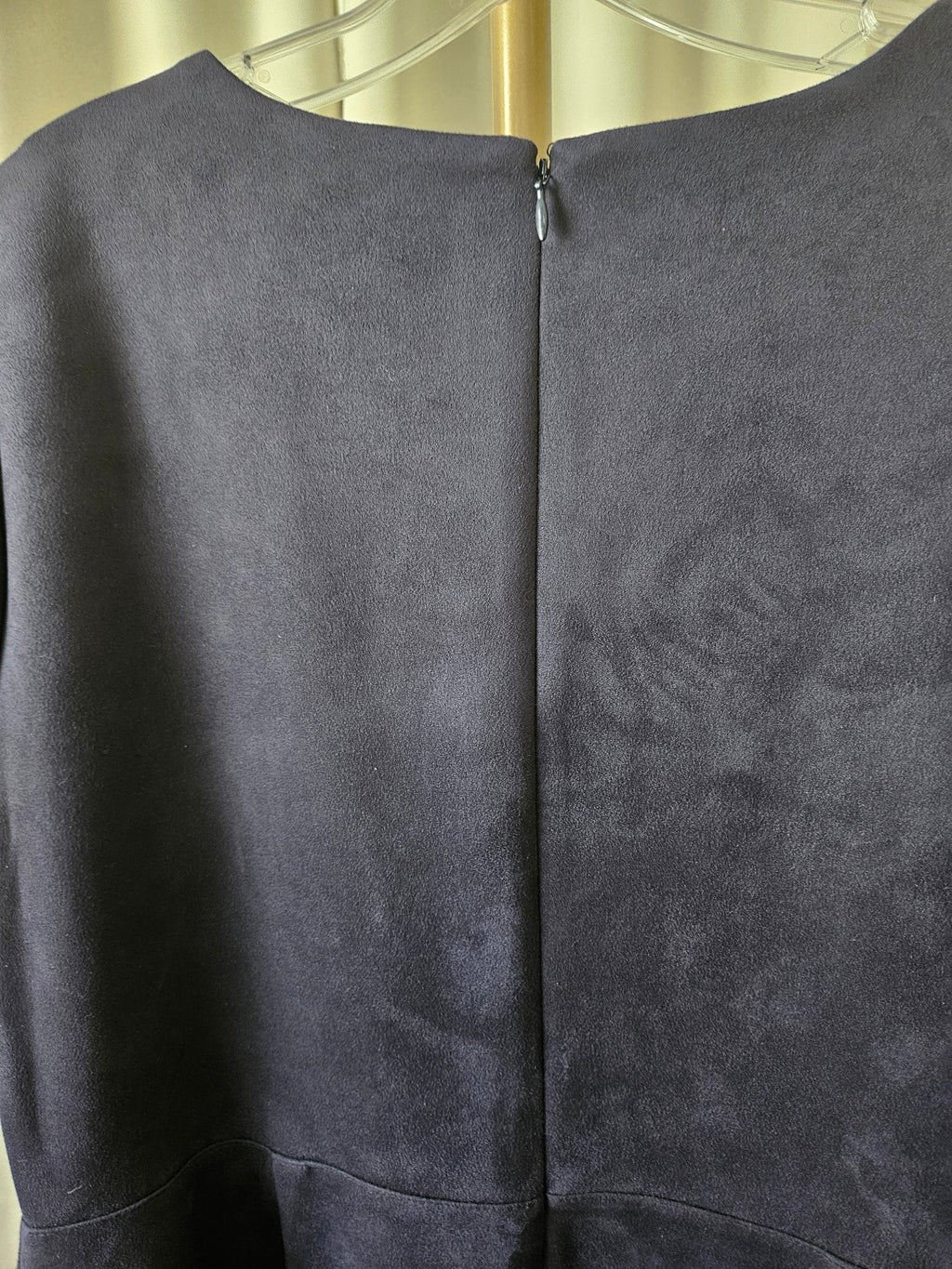 Calvin Klein Navy Zip Front Dress Sz 16