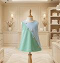 The Beaufort Bonnet Company Blake Button Dress Velveteen Barrington Blue Kiawah Kelly Green