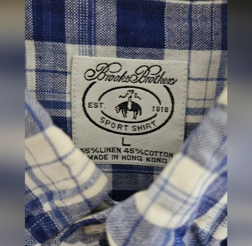 Brooks Brothers Casual Plaid Longsleeve Button Down Size Large