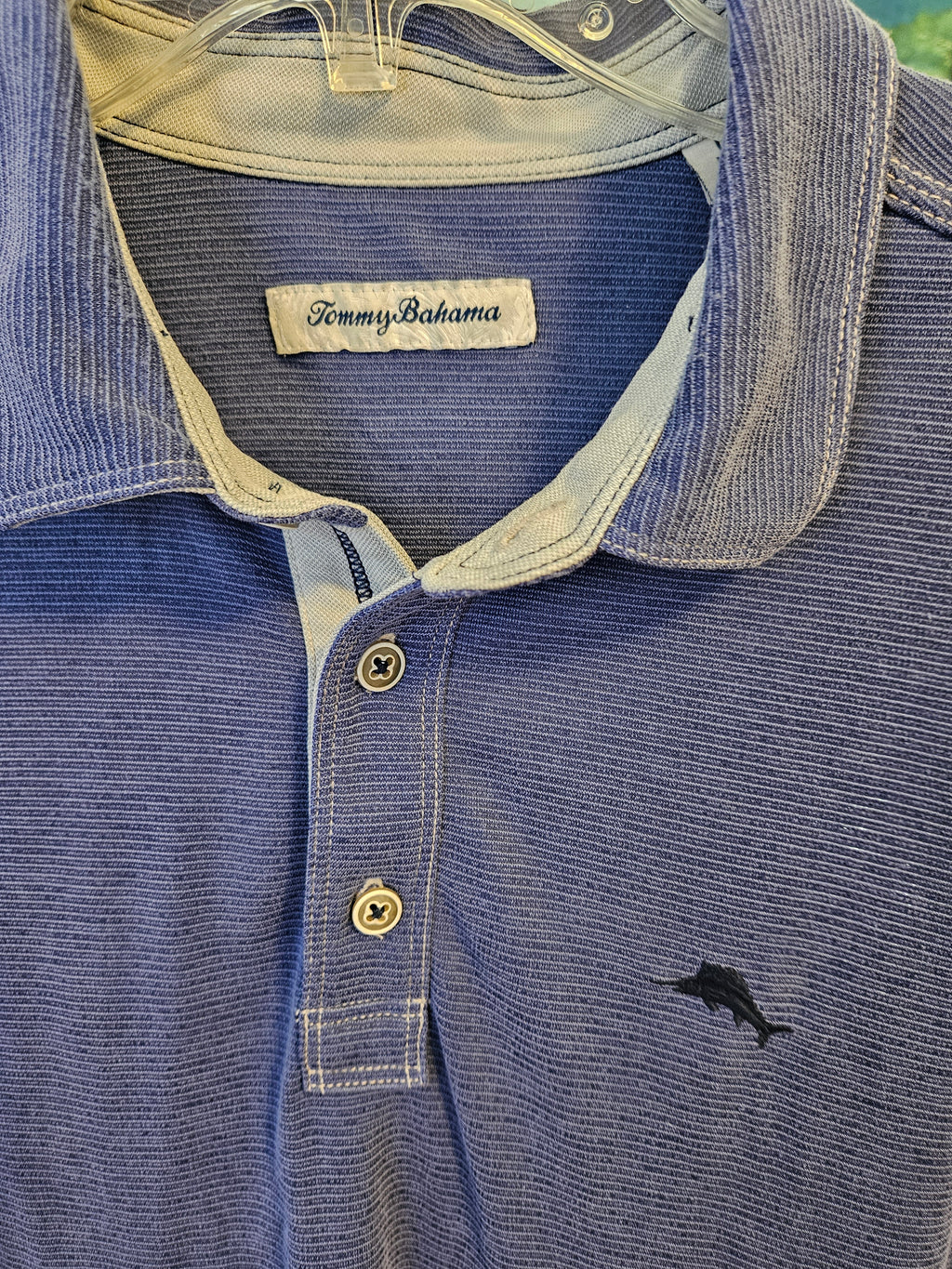 Tommy Bahama Indigo Polo Shirt Sz Lg