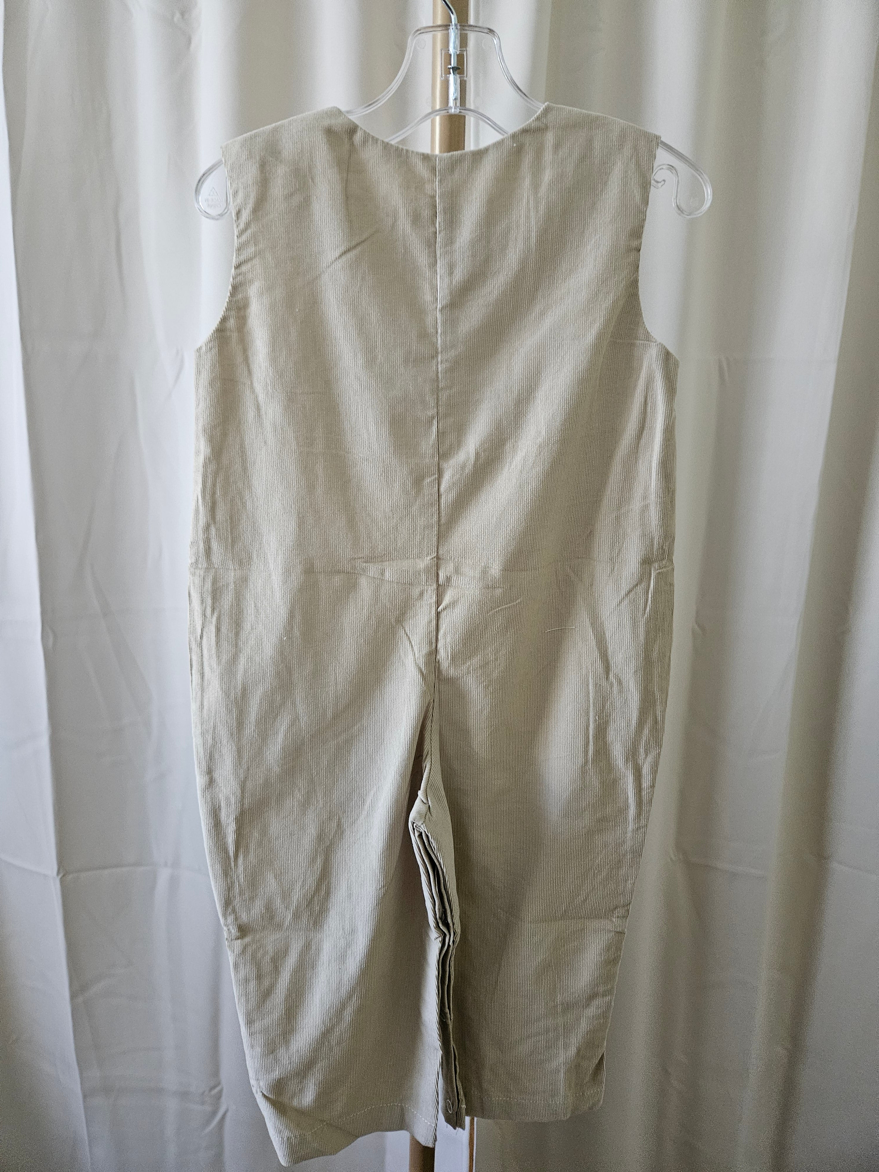 Lil Cactus Tan Corduroy Jon Jon w/ Truck & Pumpkin Appliqué Sz 2T