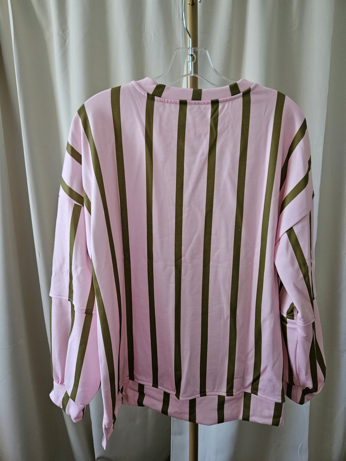 Little Daisy Green & Pink Dropped Shoulder Sweatshirt