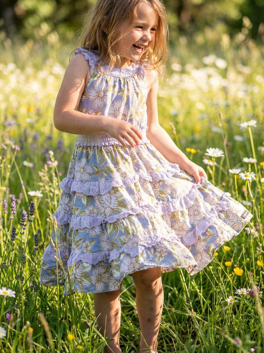 Matilda Jane Lavender Floral Dress With Out Back Sz 2