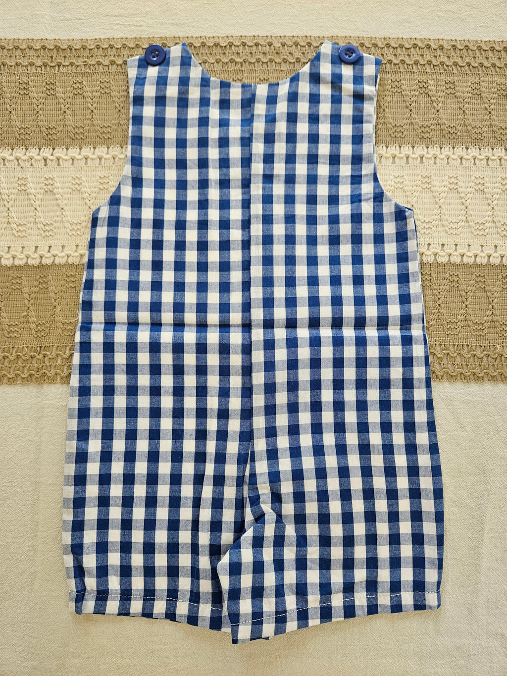 Lil Cactus Blue & White Gingham Alligator Jon Jon Size 6–12M