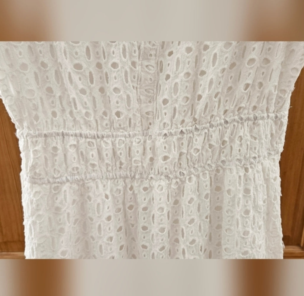 Zesica White Eyelet Dress Sz Small