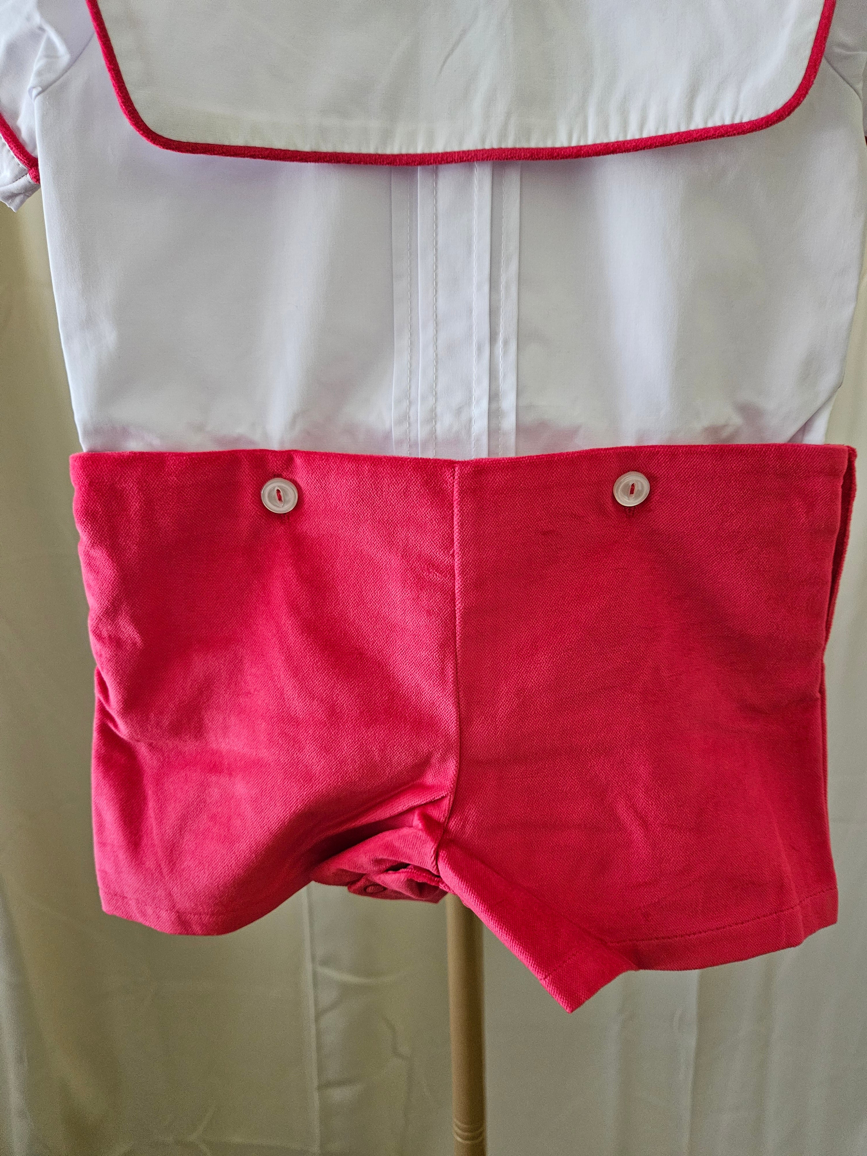 The Beaufort Bonnet Company Beauregard Velveteen Button-On Jon Jon Set