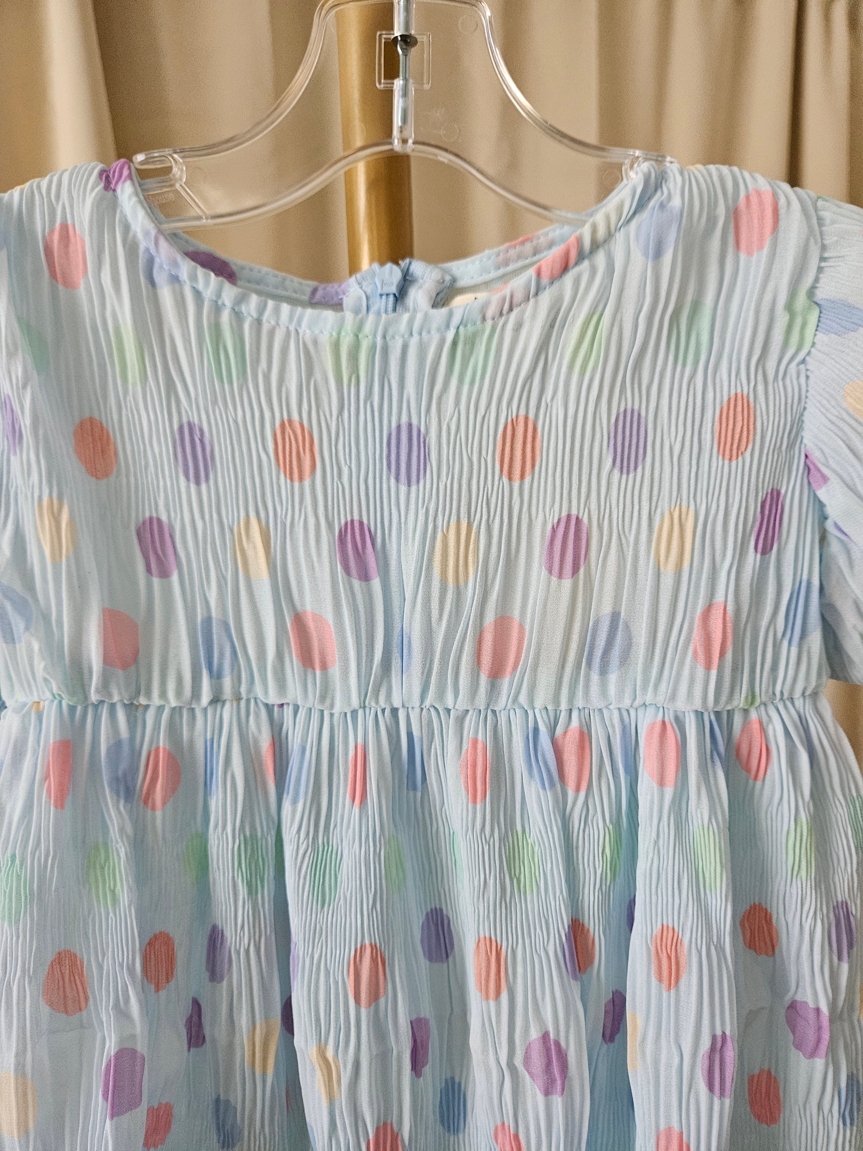 Doe a Dear Pastel Polka Dot Chiffon Dress