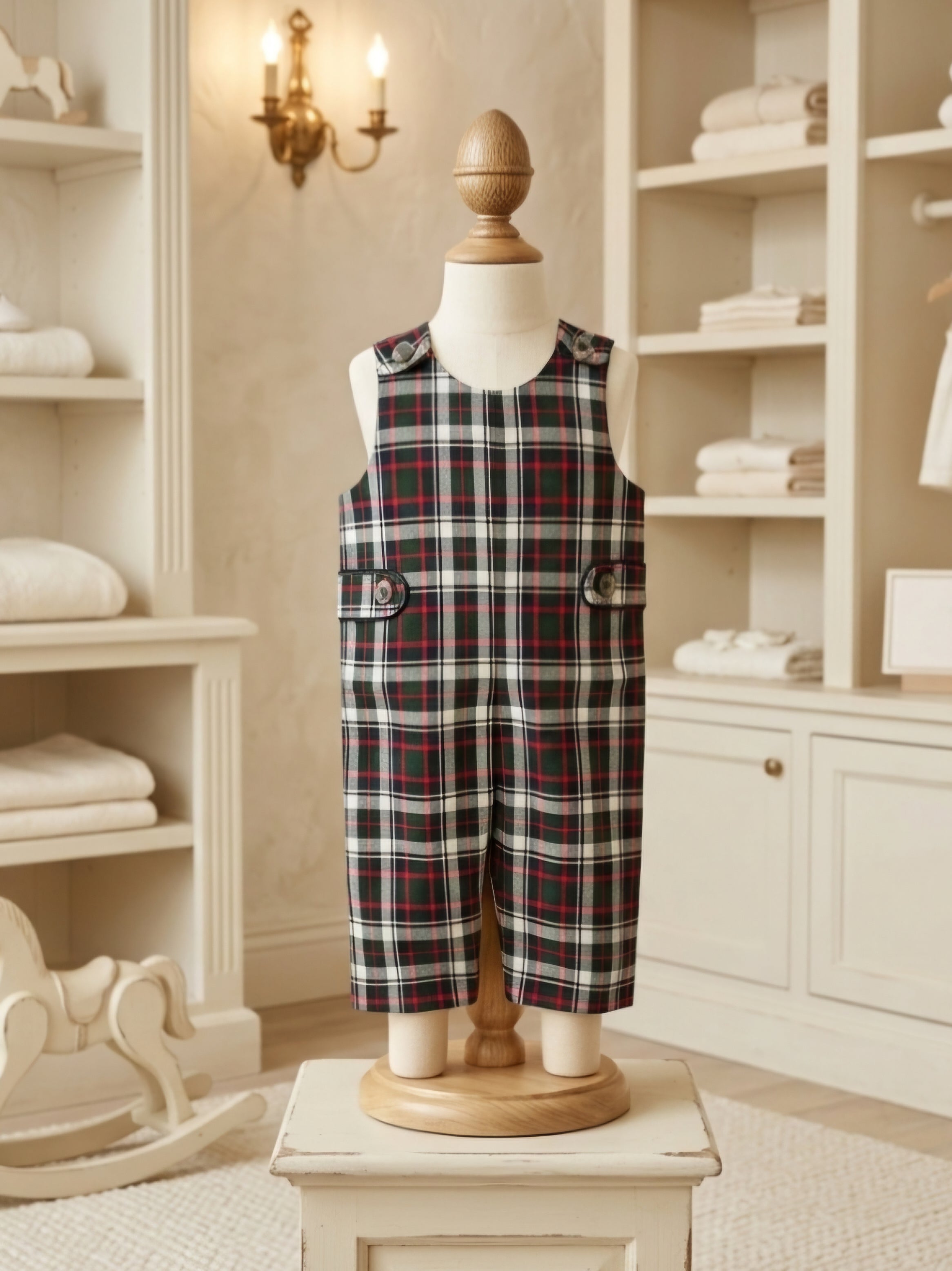 The Beaufort Bonnet Company Lawson Longall Flannel Grant Park Plaid Size 0-6M