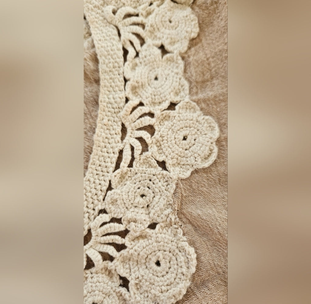 Calypso St. Barth Crochet Design Cap Sleeve Top Size L