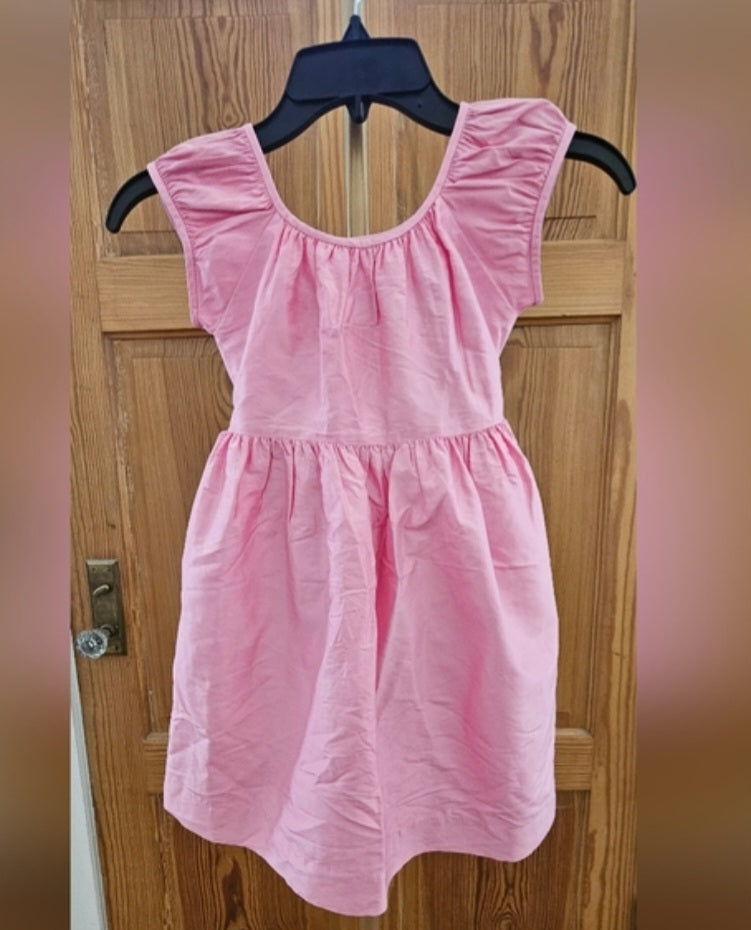 Bella Luna by Strasburg Pink 100% Silk Cap Sleeve Dress Size 5Y