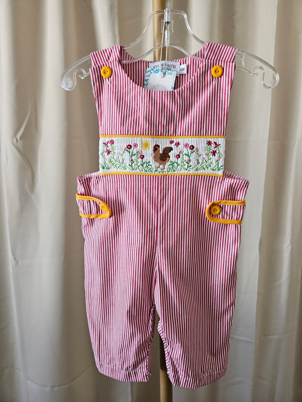 Rylee Faith Designs Autumn Rooster Smocked Jon-Jon