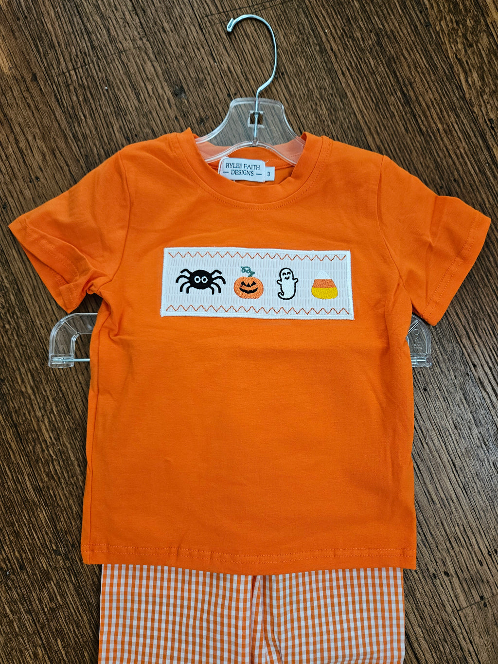 Rylee Faith Designs Boys Smocked Halloween 2-Piece Pants Set