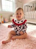 Auraquise Adorable Minnie Romper with Red and White Ruffle