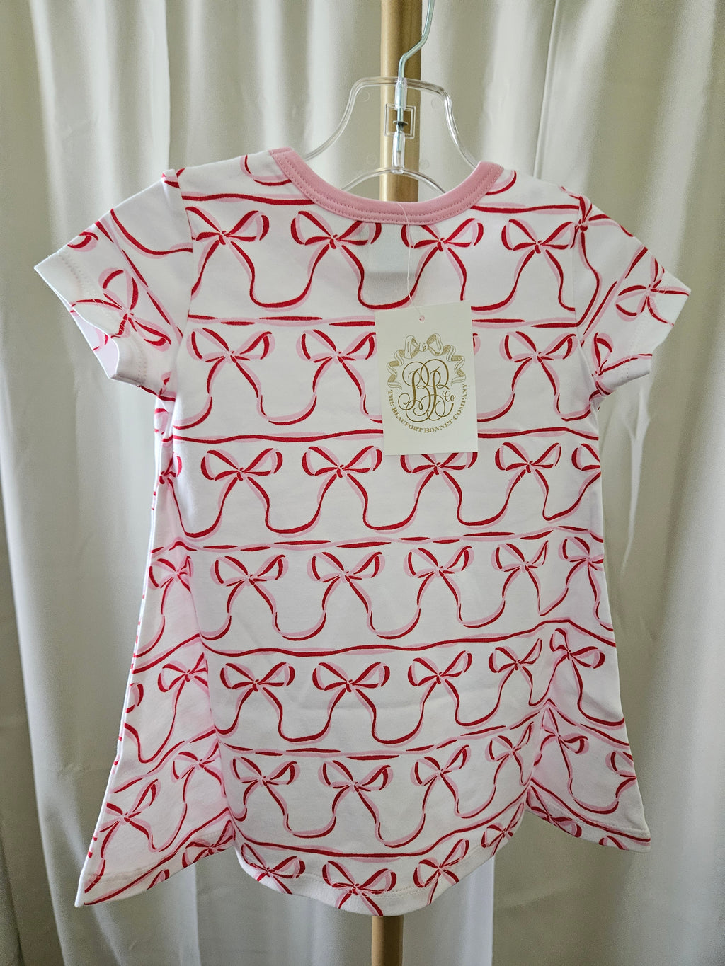 The Beaufort Bonnet Company Pink Bow Dress 12-18M