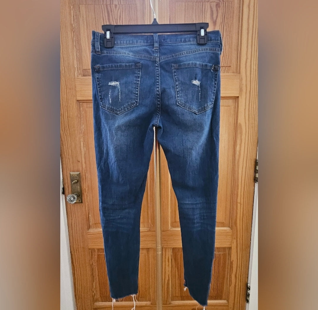 Buffalo David Bitton Faith Mid-rise Skinny Stretch w/ Floral Accent Size 28