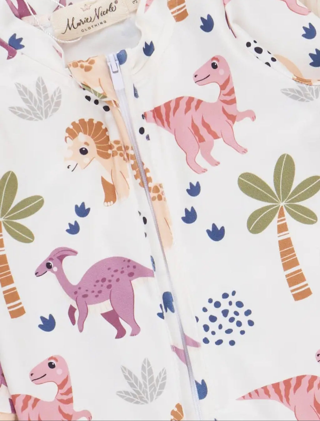 Marie Nicole Dino Dude One Piece Romper/Sleeper Sz 18-24M